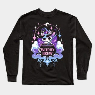 Witchy Cat Potion - Kawaii Magic Long Sleeve T-Shirt